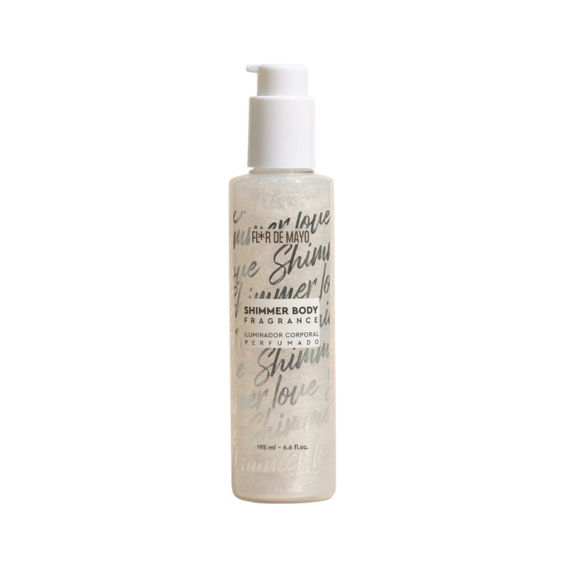 Silver Shimmer Body Fragance, Iluminador Corporal Perfumado, 195 ml. - Flor de Mayo