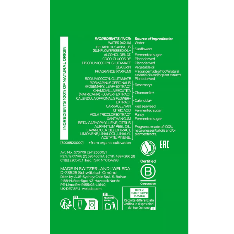 Skin Food Gel de Ducha Cremoso, 200 ml. - Weleda