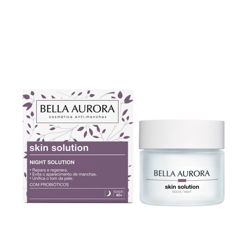 Skin Solution Noche Crema Antiedad y Bálsamo Reparador, 50 ml - Bella Aurora Labs