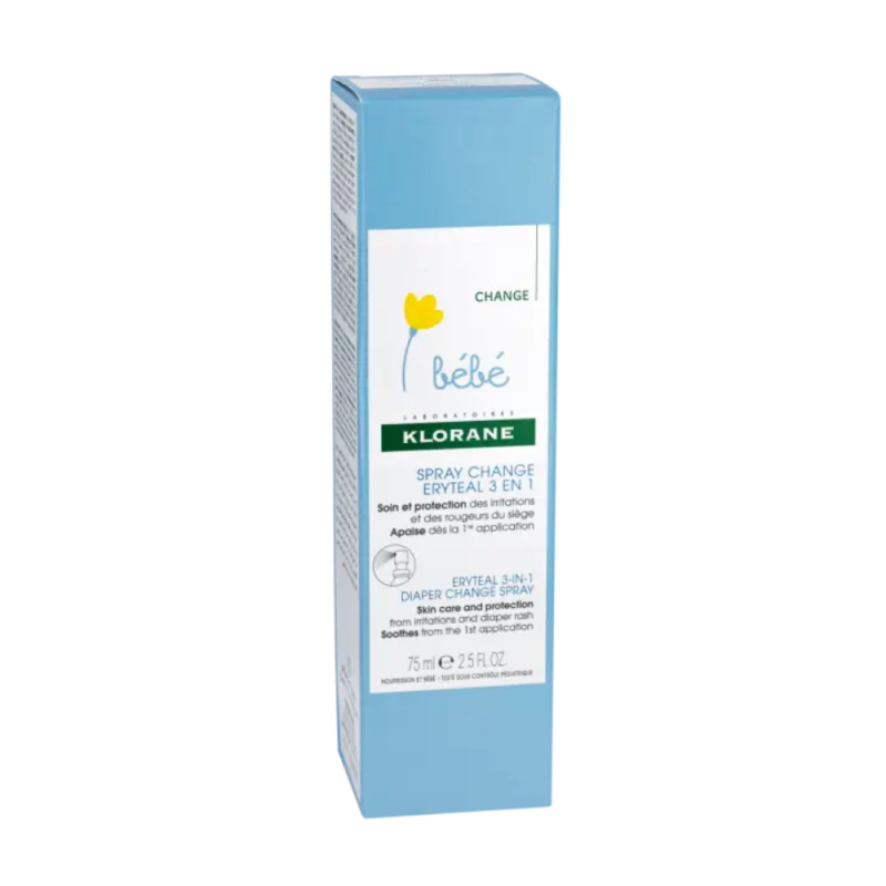 Spray para Cambio de Pañal Eryteal 3 en 1, 75 ml. - Klorane 