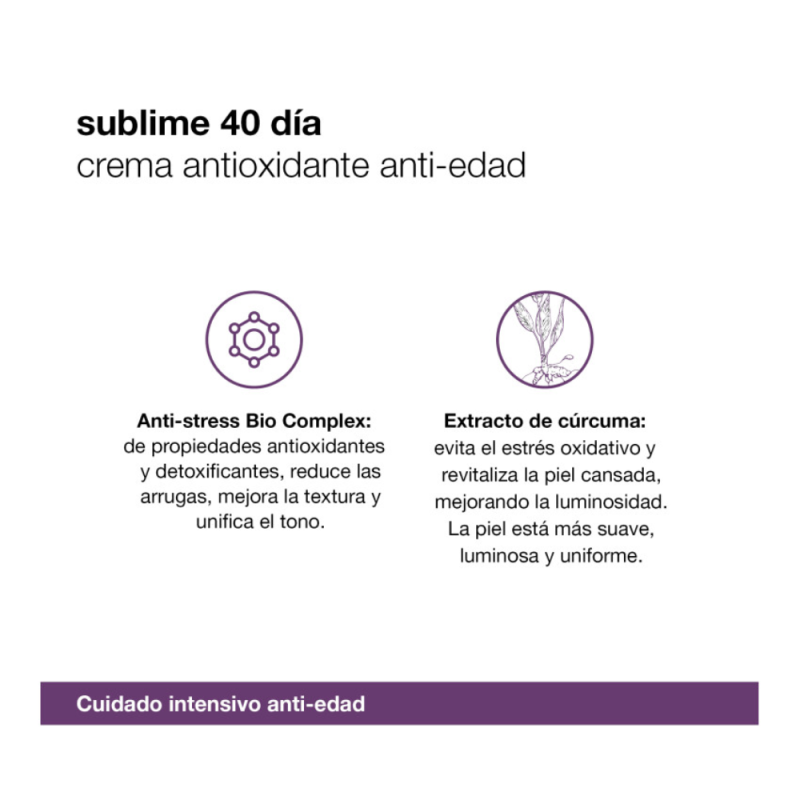 Sublime 40 Día Crema Antioxidante Anti-edad, 50 ml. - Bella Aurora