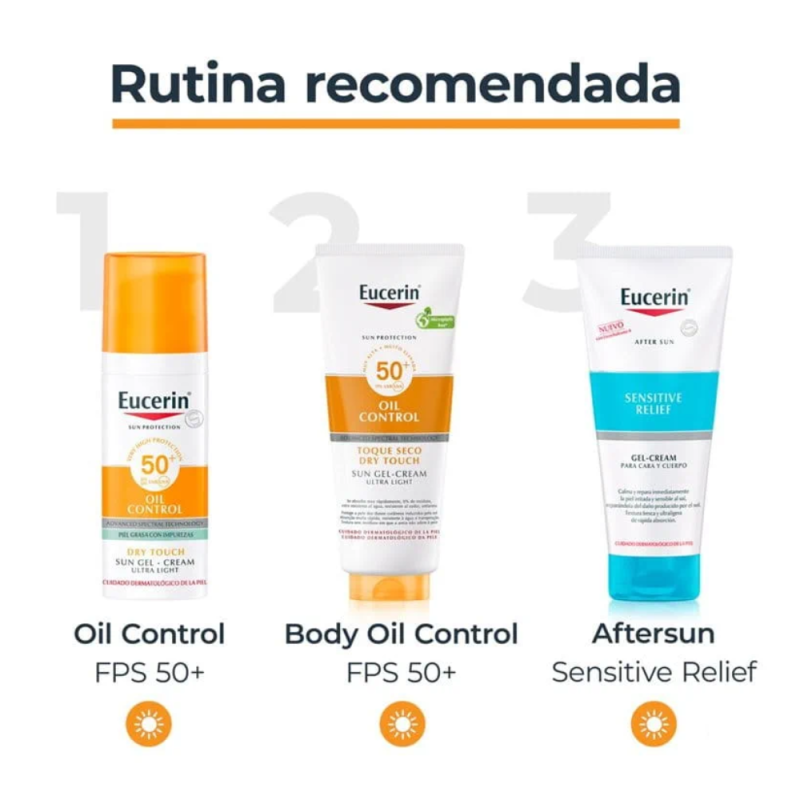 Sun Body Oil Control Dry Touch Gel-Crema FPS 50+, 200 ml. - Eucerin