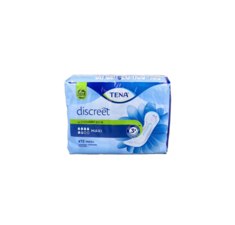 Tena Discreet Compresas Maxi Incontinencia Ligera, 12u. - Tena - Sca Hygiene Products