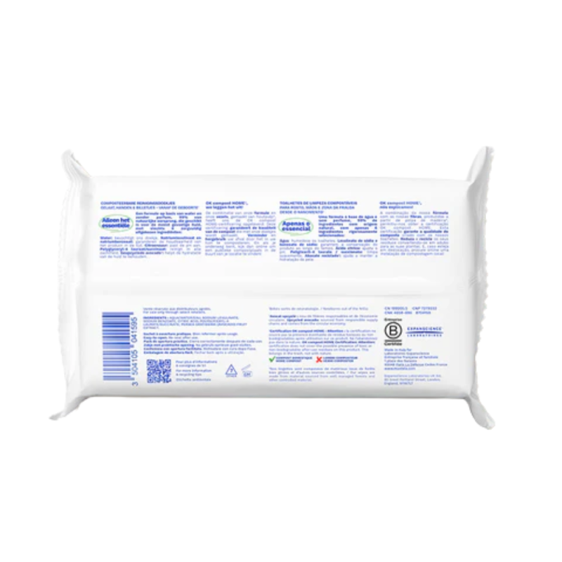 Toallitas Limpiadoras Biodegradables BIO, 60 ud. - Mustela