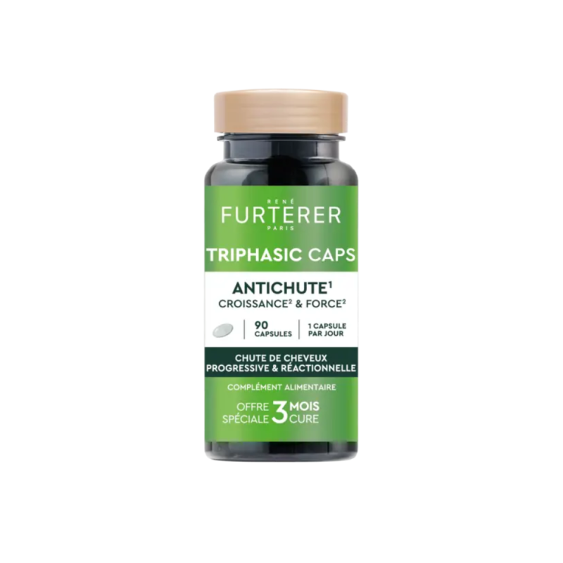 Triphasic Cápsulas Anticaída Crecimiento & Fuerza 3 meses, 90 Cáps. - René Furterer