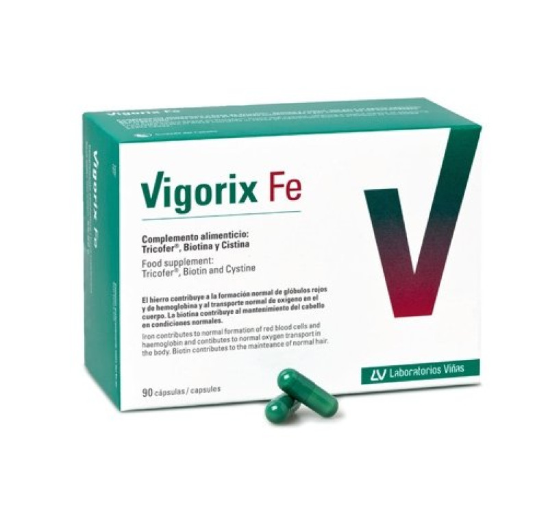 Vigorix Fe Cuidado Cabello y Uñas, 90 Cap. - Laboratorios Viñas