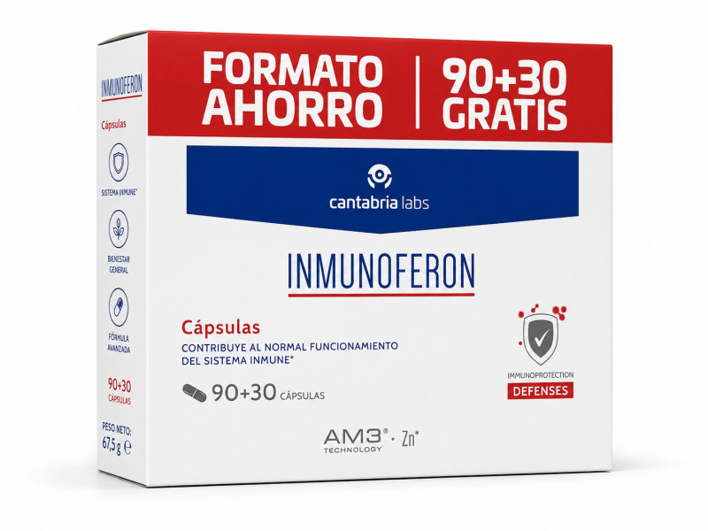 Inmunoferon Formato Ahorro, 90+30 Cápsulas. - Cantabria Labs