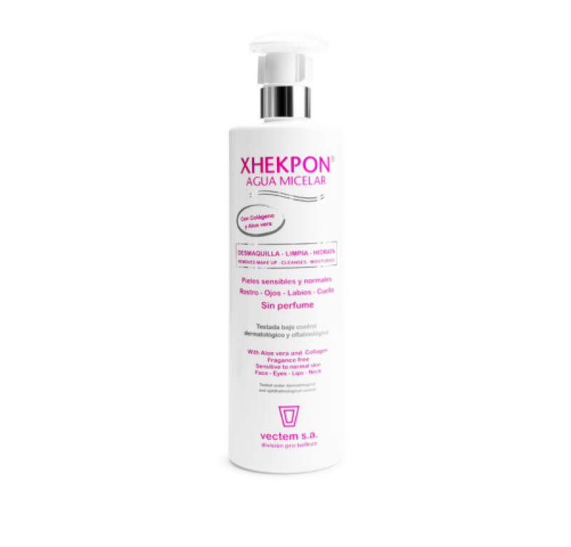 Xhekpon Agua Micelar Con Colageno y Aloe Vera, 400 ml. - Vectem