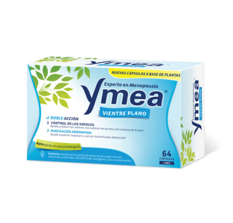 Ymea® Vientre Plano Experto En Menopausia, 64 Caps. - Perrigo